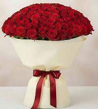 Букет 101 Красная роза Милано в Прямицыно