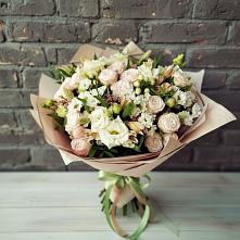 Букет цветов из:  Альстромерии, Розы и Хризантемы в Прямицыно