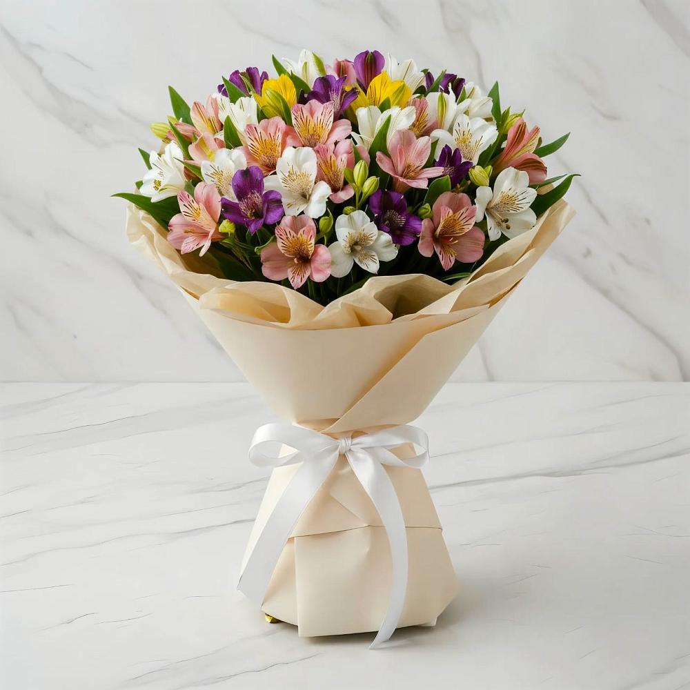 Букет цветов из: Альстромерии в Прямицыно