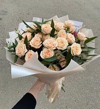 Букет Кремовые розы Латте в Прямицыно