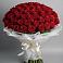 Букет 101 Красная роза Блэк Мэджик в Прямицыно