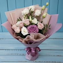 Букет цветов из:  Розы и Лизиантусы #REPLACE_PRED# Прямицыно