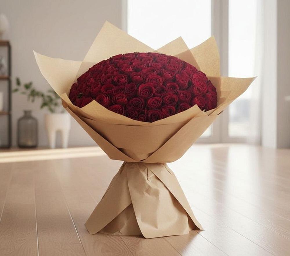Букет 101 Красная роза в Прямицыно