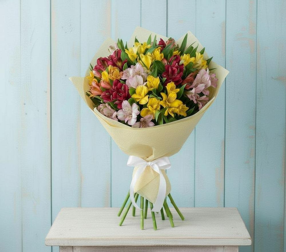 Букет цветов из: Альстромерии в Прямицыно