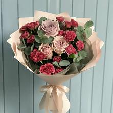 Букет цветов из:  Гвоздики и Розы в Прямицыно