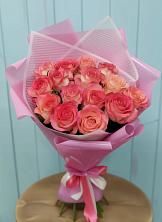 Букет 15 Розовых роз Равель в Прямицыно