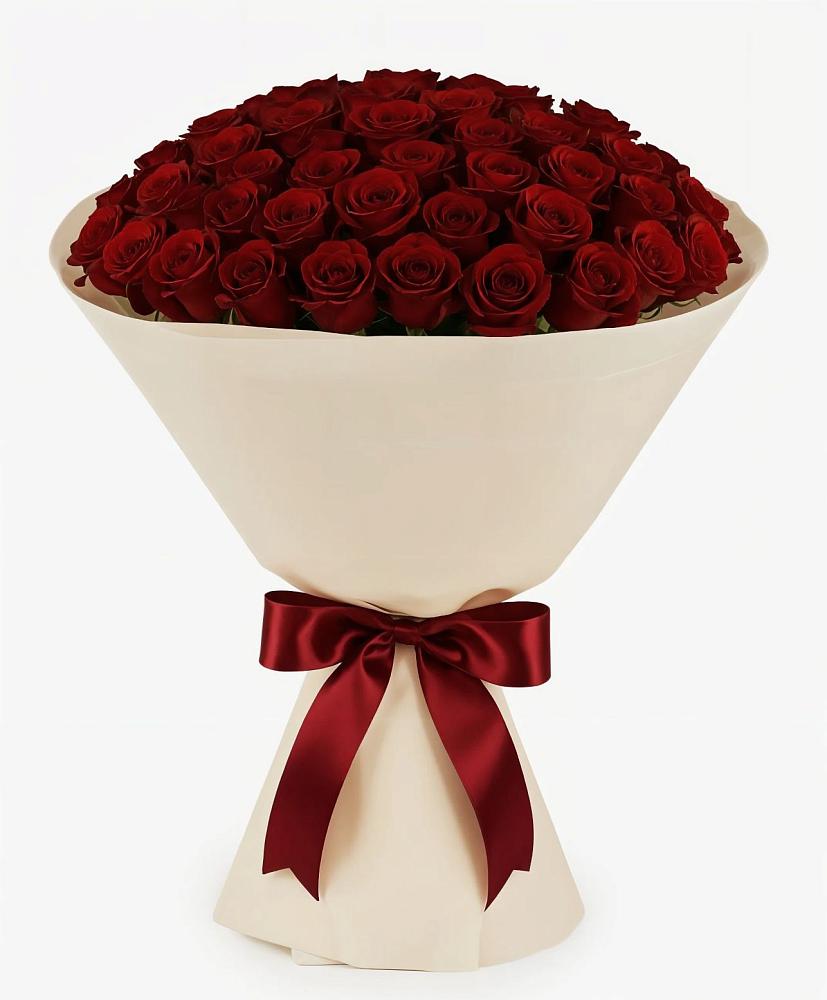 Букет 101 Бордовая роза Блэк Бакарра в Прямицыно