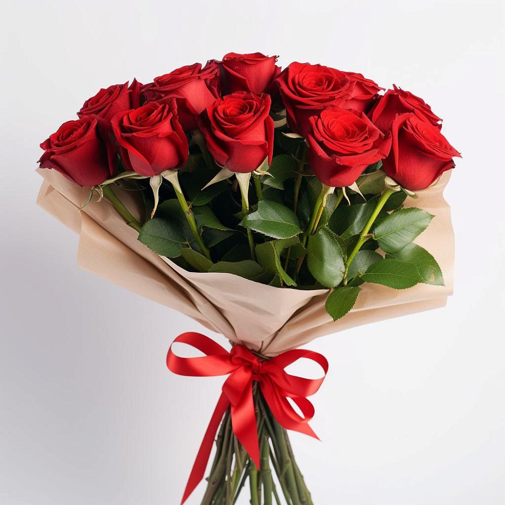 Букет 11 Красных роз Эдлесс Лав в Прямицыно