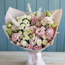 Букет цветов из:  Альстромерии и Розы в Прямицыно