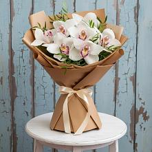 Букет цветов из:  Орхидеи и Розы в Прямицыно